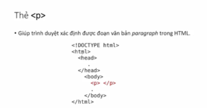 Giới thiệu về thẻ p trong HTML là gì?